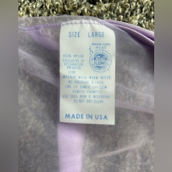 Shannon Lee NWOT Vintage Lavender Lace Sexy  Cover Up Vintage size Large - Picture 10 of 10